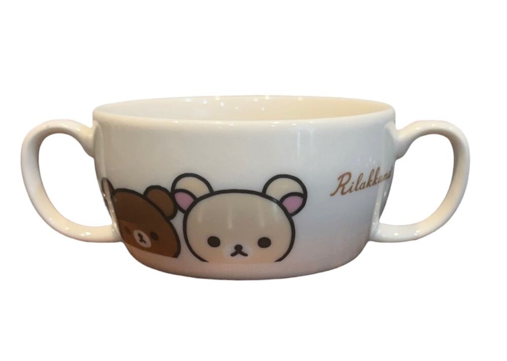 San-x Rilakkuma Korilakkuma Happy Life Two Handle Cup Bowl